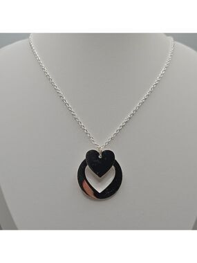 ✨2/$10✨ Silver Shape of My Heart Cutout Gift Pendant 20''